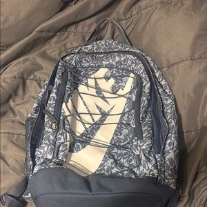 Nike Gray Backpack with Paisley Design